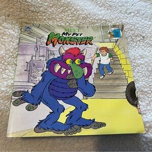 VTG Meet My Pet Monster Book Paperback Picture Book 80s Cartoon Toy Golden Books